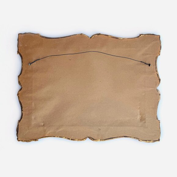 Antique Framed Landscape Oil Painting: Mountain Cottage Scene - Picture 2 of 5